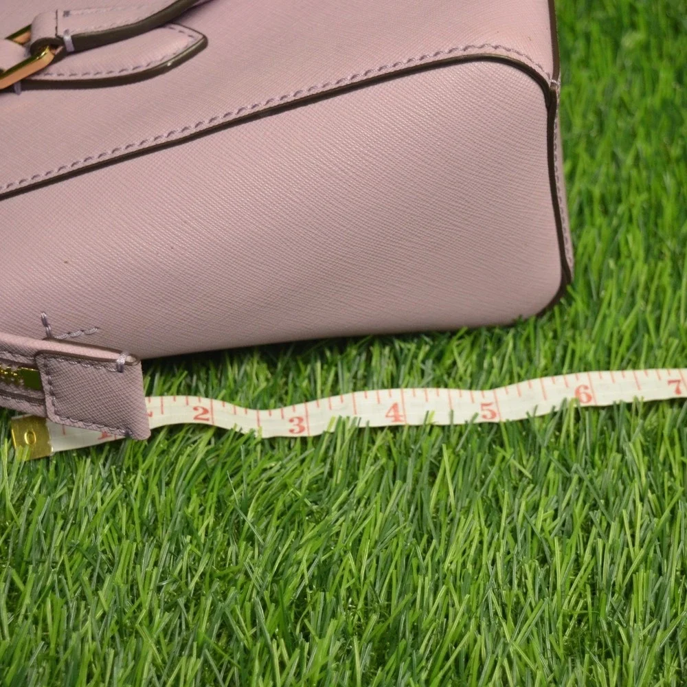 Tory Burch Emerson Mini Zip Tote Saffiano Leather Pink Lavender Crossbody Bag